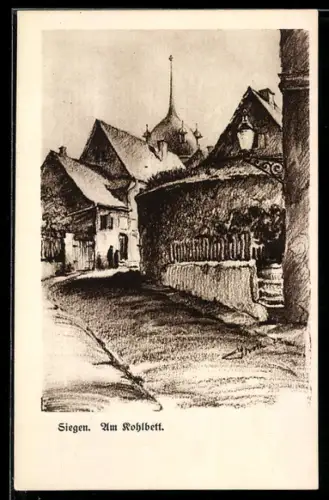 Künstler-AK Siegen, Partie am Kohlbett