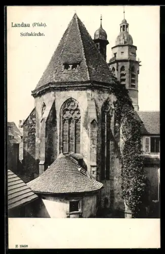 AK Landau /Pfalz, Blick auf die Stiftskirche