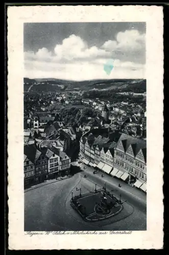 AK Siegen, Blick v. Nikolaikirche zur Unterstadt