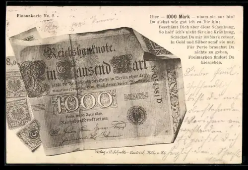 AK Zahlungsankündigung 100 Mark, Vorschlag zur Rücksendung eines Zehntels in Gold u. Silber