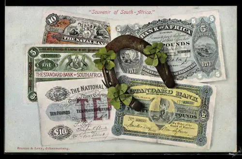 AK Hufeisen liegt auf südafrikanischen Banknoten