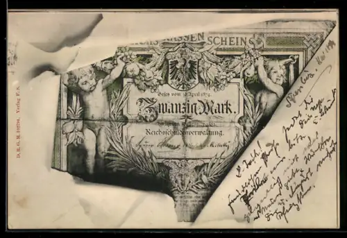 AK 20-Reichsmark Geldschein