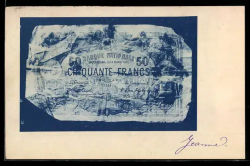 AK Bruxelles, Geldschein über fünfzig Francs