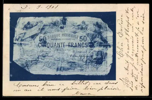 AK Bruxelles, Geldschein über fünfzig Francs
