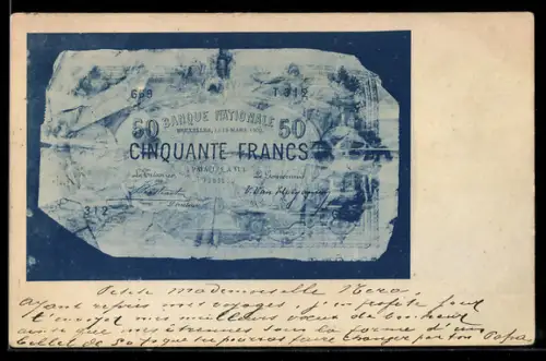 AK Bruxelles, Geldschein über fünfzig Francs