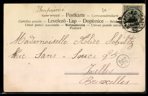 AK Zwanzig Francs Geldschein