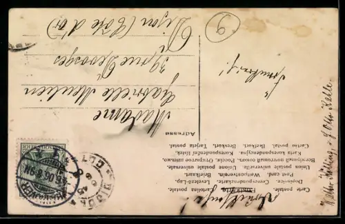 AK Mädchen vor Geldschein über eintausend Mark