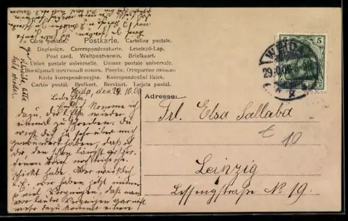 AK Mädchen vor Geldschein über eintausend Mark