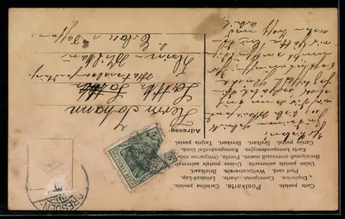 AK Mädchen vor Geldschein über eintausend Mark