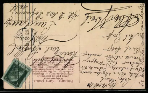 AK Mädchen vor Geldschein über eintausend Mark