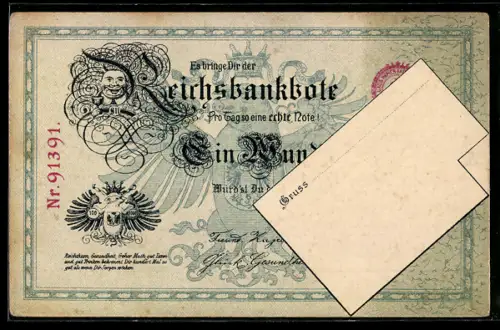 AK Es bringe dir der Reichsbankbote jeden Tag so eine Note, Geld