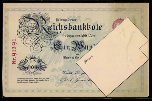 AK Geldschein über einhundert Mark