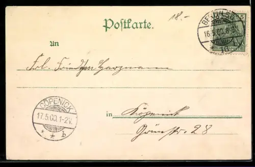 AK Berlin, Geldschein über eintausend Mark