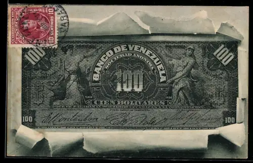 AK Venezuela, Geldschein über einhundert Bolivares