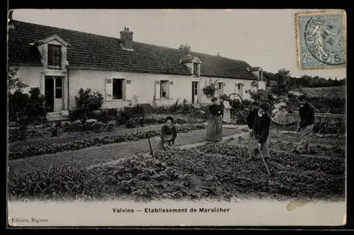 AK Valvins, Etablissement de Maraicher