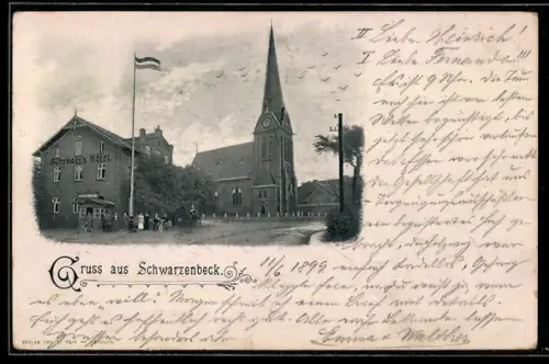 AK Schwarzenbek, Schröder`s Hotel und Kirche