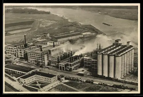 AK Barby a. Elbe, Deutsche Maizena Werke, Maisstärkefabrik