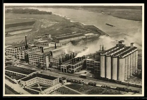 AK Barby a. Elbe, Deutsche Maizena Werke, Maisstärkefabrik