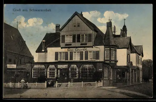 AK Schwarzenbek, Blick zum Hotel Kaiserhof
