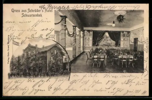 AK Schwarzenbek, Schröder`s Hotel, Innenansicht