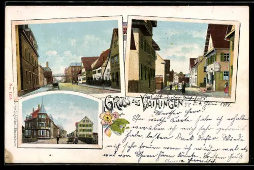 AK Vaihingen a. F., Strassenpartien im Ort