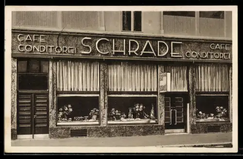 Foto-AK Frankfurt a. M., Café Conditorei Schrade