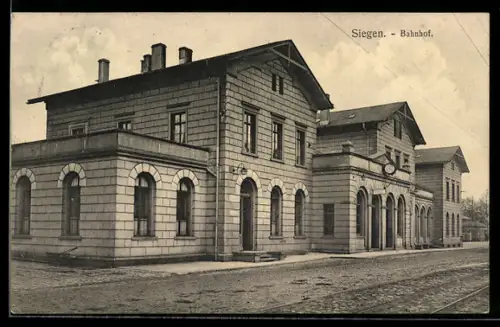 AK Siegen, Partie am Bahnhofsgebäude
