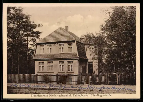 AK Fallingbostel, Fremdenheim Niedersachsenhof in der Elferdingerstrasse, Inh. Frau E. Meyer