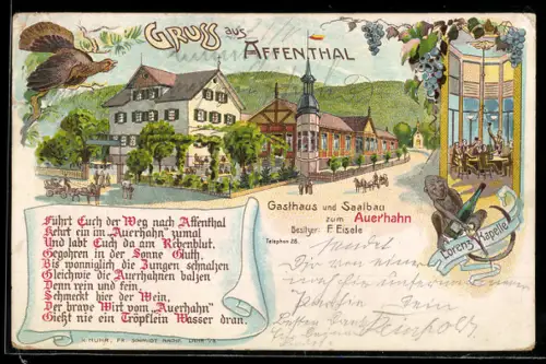 AK Affenthal, Gasthuas zum Auerhahn, Bes. F. Eisele
