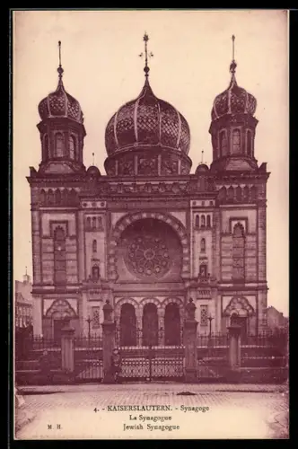 AK Kaiserslautern, Frontalansicht der Synagoge