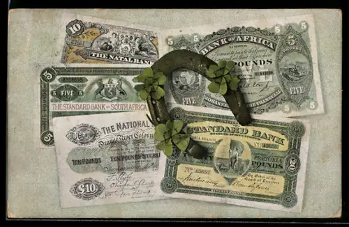 AK Hufeisen liegt auf südafrikanischen Banknoten