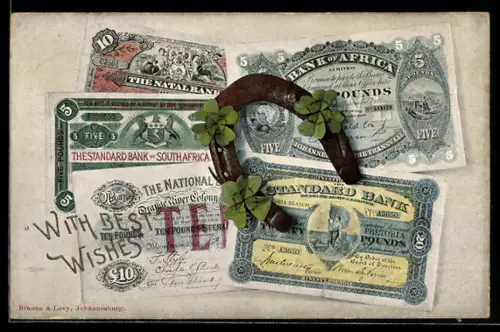 AK Hufeisen liegt auf südafrikanischen Banknoten