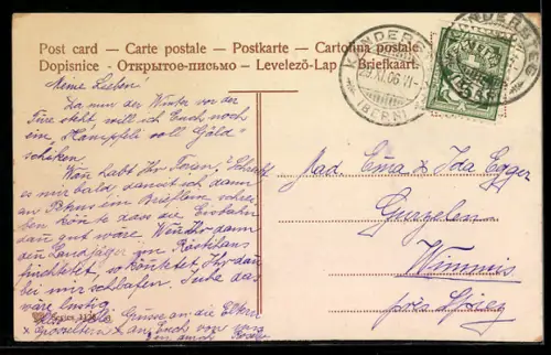 AK Hand mit Geldscheinen und Münzen