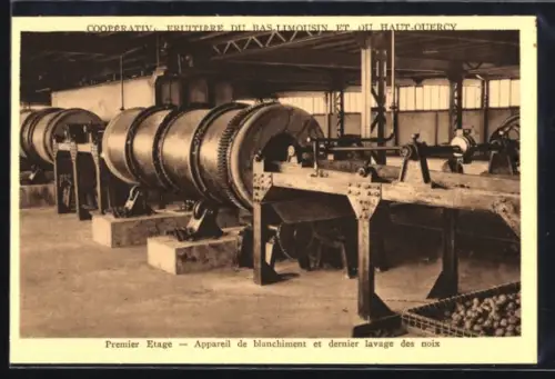 AK Les Quatre-Routes, Premier Etage, Appareil de blanchiment et dernier lavage des noix