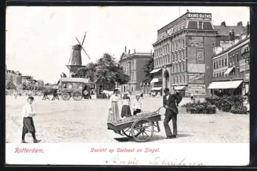 AK Rotterdam, Gezicht op Coolvest en Singel