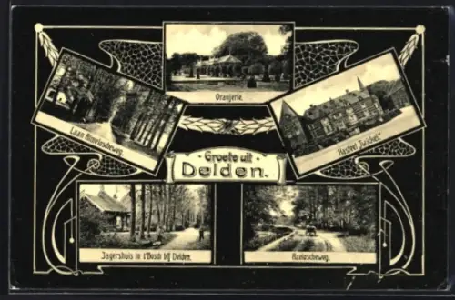 AK Delden, Kasteel Twickel, Oranjerie, Laan Almeloscheweg