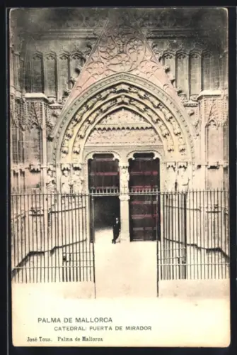 AK Palma de Mallorca, Catedral, Puerta de Mirador
