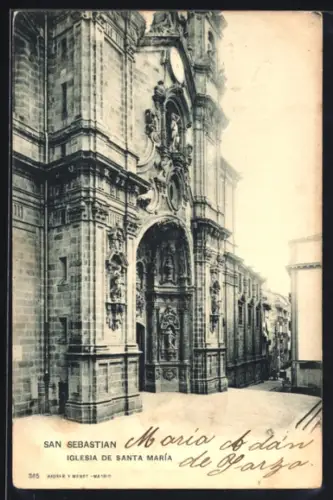 AK San Sebastian, Iglesia de Santa Maria