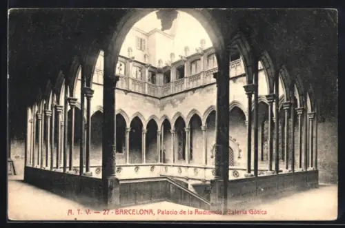 AK Barcelona, Palacio de la Audiencia, Galeria Gotica