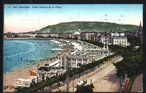 AK San Sebastian, Vista General de la Playa