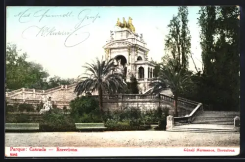 AK Barcelona, Parque, Cascada