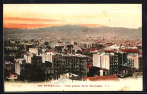 AK Barcelona, Vista parcial desde Montjuich