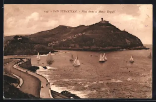 AK San Sebastian, Vista desde el Monte Urgull
