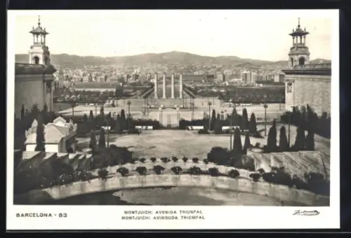 AK Barcelona, Montjuich, Avenida Triunfal