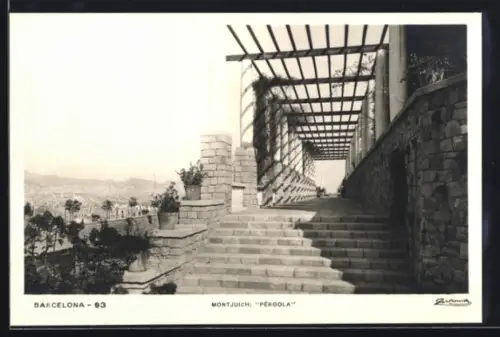 AK Barcelona, Montjuich, Pergola