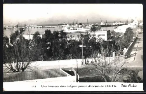 AK Ceuta, Una hermosa vista del gran puerto Africano