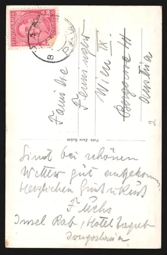 AK Rab, Küstenpartie mit Schloss