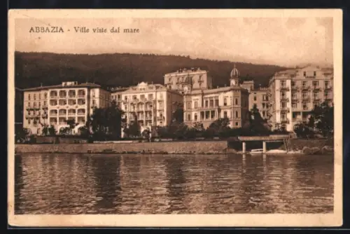 AK Abbazia, Ville viste dal mare
