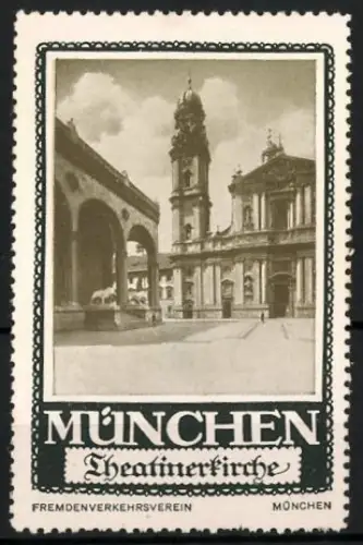 Reklamemarke München, Theatinerkirche, historische Architektur