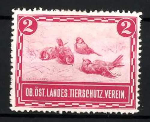 Reklamemarke Oberösterreich, Landes-Tierschutzverein, Vögel